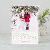 メリークリスマス宗教的フォイルホリデーカード 箔シーズンカード (立ち正面)