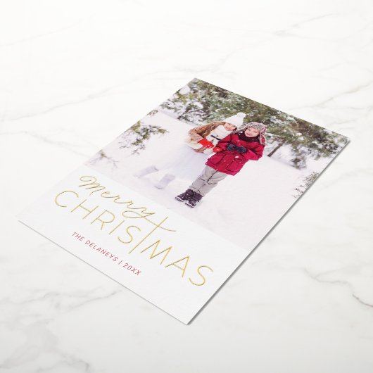 メリークリスマス宗教的フォイルホリデーカード 箔シーズンカード (回転した状態)