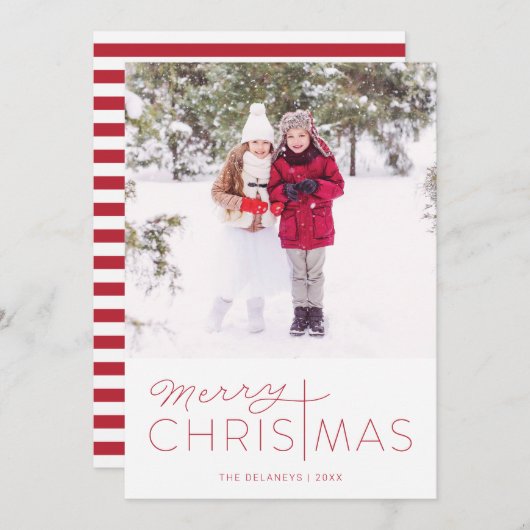 メリークリスマス宗教的休日の写真カード シーズンカード (正面/裏面)