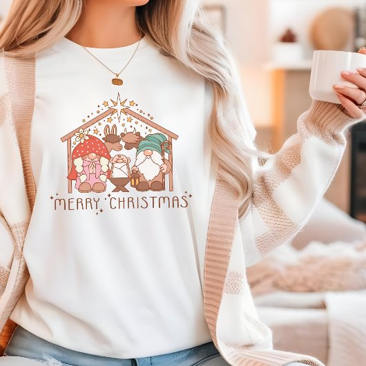 メリークリスマス宗教的格言マンガークリスマス トライブレンドTシャツ