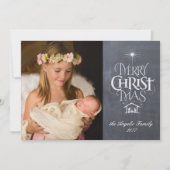 メリークリスマス宗教的黒板レタリング シーズンカード (正面)
