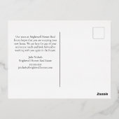 メリークリスマス実在エステート会社の冬の金ゴールド 箔シーズンポストカード (裏面)