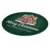 メリークリスマス実在エステート会社グリーンパーティー カッティングボード (角)