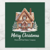 メリークリスマス実在エステート会社グリーンパーティー ワインラベル (シングルラベル)