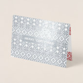 メリークリスマス実在ホイルラグジュアリーカスタムフォトカード 箔カード (正面)