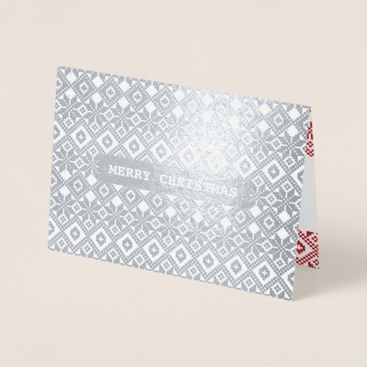 メリークリスマス実在ホイルラグジュアリーカスタムフォトカード 箔カード (正面)