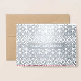 メリークリスマス実在ホイルラグジュアリーカスタムフォトカード 箔カード