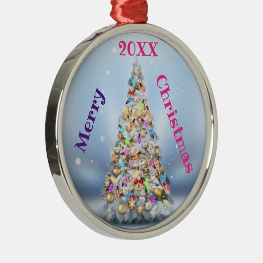 メリークリスマス家族とファースト メタルオーナメント (右)