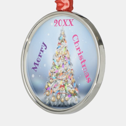 メリークリスマス家族とファースト メタルオーナメント (左)