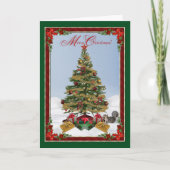 メリークリスマス家族と友人のグリーティングカード シーズンカード (正面)