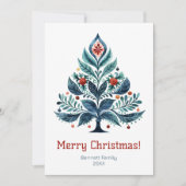 メリークリスマス家族のホリデーカード 招待状 (正面)