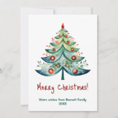 メリークリスマス家族のホリデーカード 招待状 (正面)