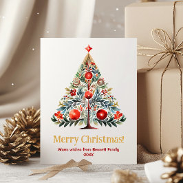 メリークリスマス家族のホリデーカード 招待状