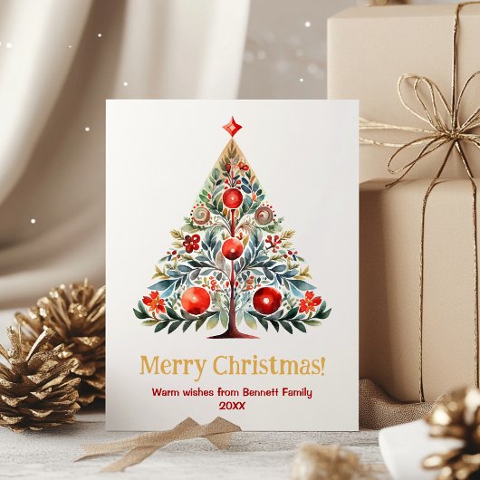 メリークリスマス家族のホリデーカード 招待状