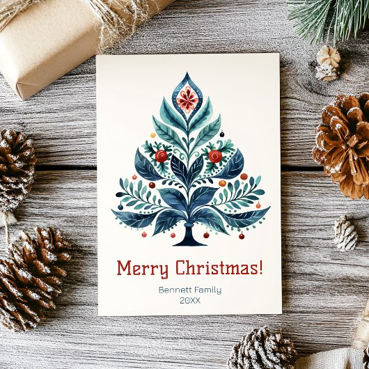 メリークリスマス家族のホリデーカード 招待状