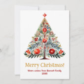 メリークリスマス家族のホリデーカード 招待状 (正面)