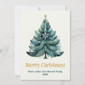 メリークリスマス家族のホリデーカード 招待状 (正面)