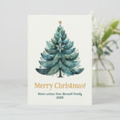 メリークリスマス家族のホリデーカード 招待状 (スタンド正面)