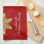 メリークリスマス家族のレシピ キッチンタオル (四つ折り)