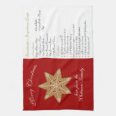 メリークリスマス家族のレシピ キッチンタオル (縦)