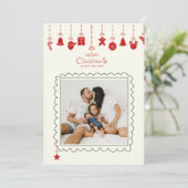メリークリスマス家族の写真おもしろいとジョリーフルカード シーズンカード (スタンド正面)