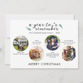 メリークリスマス家族の写真のタイムライン シーズンカード (正面)