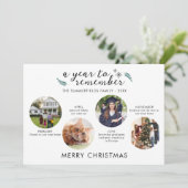 メリークリスマス家族の写真のタイムライン シーズンカード (スタンド正面)