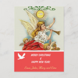 メリークリスマス家族の写真はがき シーズンポストカード