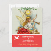 メリークリスマス家族の写真はがき シーズンポストカード (正面/裏面)