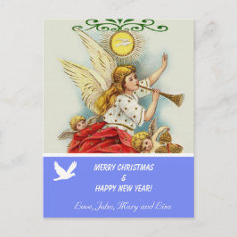 メリークリスマス家族の写真はがき シーズンポストカード