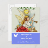 メリークリスマス家族の写真はがき シーズンポストカード (正面/裏面)