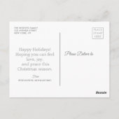 メリークリスマス家族の写真コラージュ休暇 ポストカード (裏面)