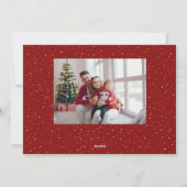 メリークリスマス家族の写真ホリデーカード シーズンカード (裏面)