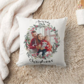 メリークリスマス家族の写真 クッション (ブランケット)