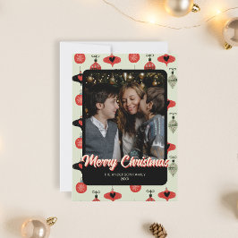 メリークリスマス家族の写真 シーズンカード