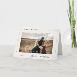 メリークリスマス家族の写真 シーズンカード