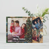 メリークリスマス家族の写真 シーズンカード (スタンド正面)