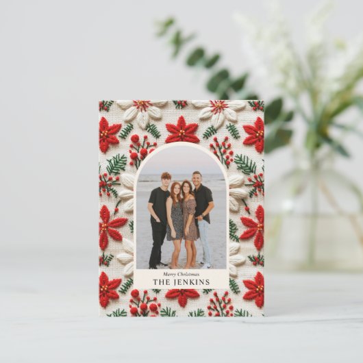 メリークリスマス家族の写真 シーズンポストカード (スタンド正面)