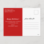 メリークリスマス家族の写真 シーズンポストカード (裏面)