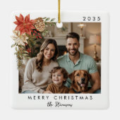 メリークリスマス家族の写真 セラミックオーナメント (裏面)
