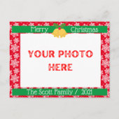メリークリスマス家族の写真 ポストカード (正面)