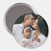 メリークリスマス家族の写真 マグネット (正面/裏面)