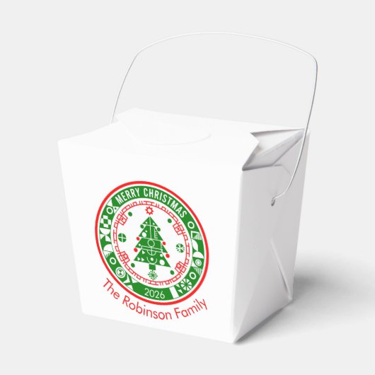 メリークリスマス家族の名前 フェイバーボックス (正面サイド)