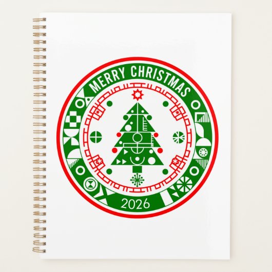メリークリスマス家族の名前 プランナー手帳 (正面)