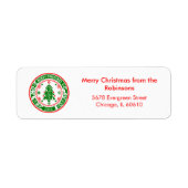 メリークリスマス家族の名前 ラベル (正面)