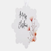 メリークリスマス家族の新年メッセージ オーナメントカード (右)