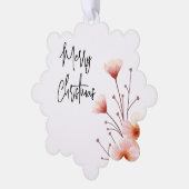 メリークリスマス家族の新年メッセージ オーナメントカード (左)