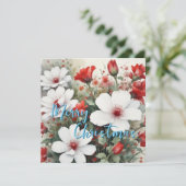 メリークリスマス家族の新年メッセージ シーズンカード (スタンド正面)