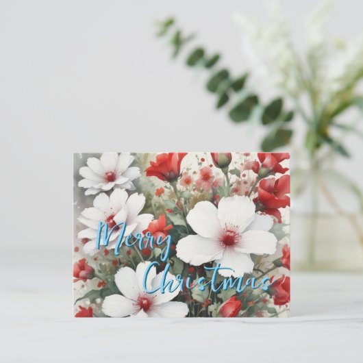 メリークリスマス家族の新年メッセージ シーズンポストカード (スタンド正面)