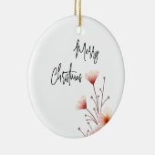 メリークリスマス家族の新年メッセージ セラミックオーナメント (右)